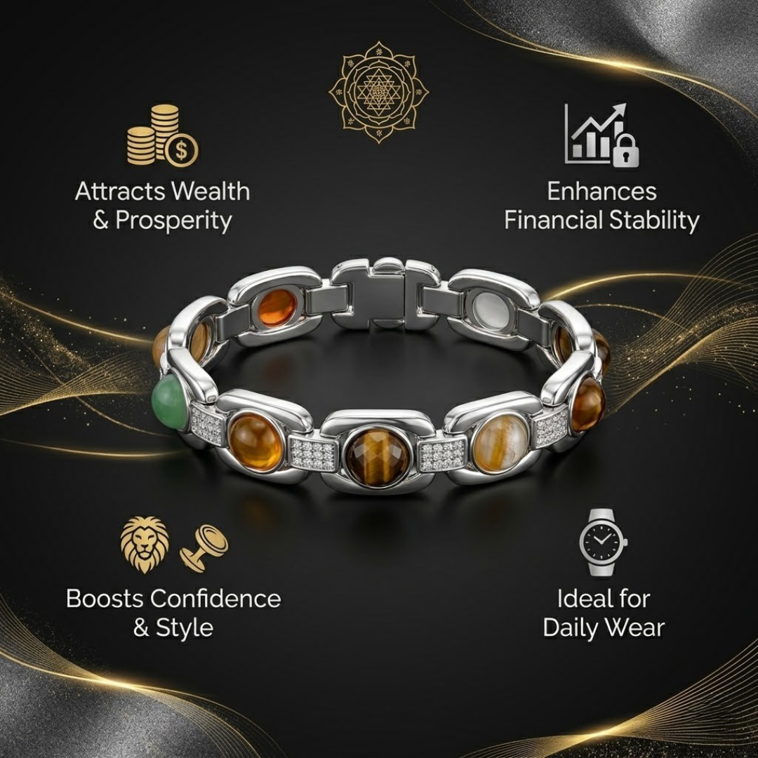 Dhan Yog German Silver Bracelet for Wealth & Prosperity