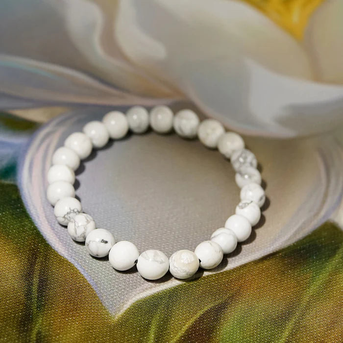 Howlite Bracelet (8mm) for Men and Women || Gem Bhagya