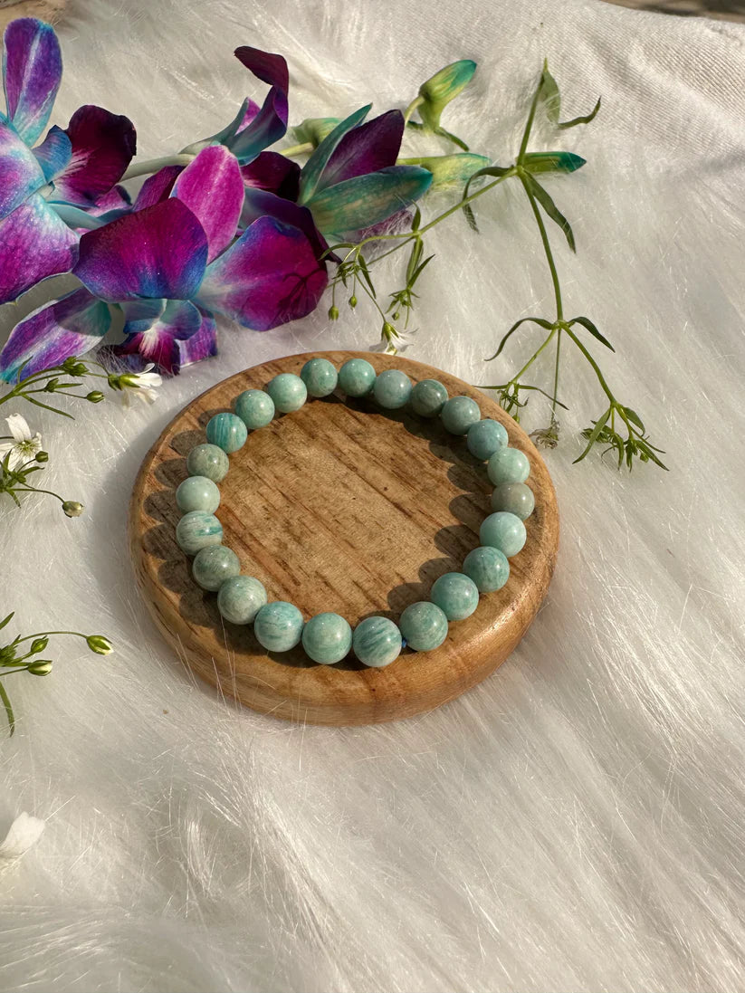Natural Amazonite Bracelet (8 mm) || Gem Bhagya