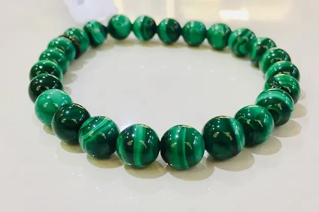 Natural Malachite Bracelet (8mm) || Gem Bhagya