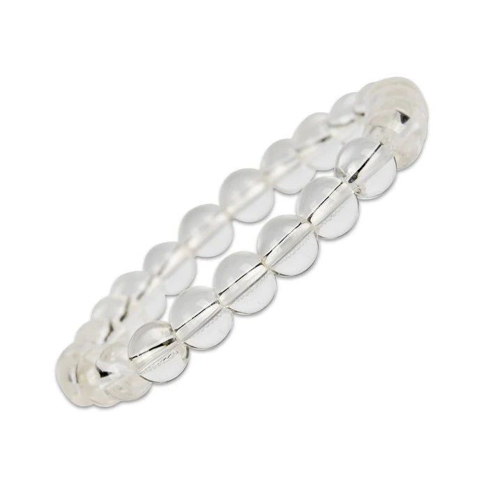 Natural Clear Quartz Bracelet ( 8 MM ) || Gem Bhagya