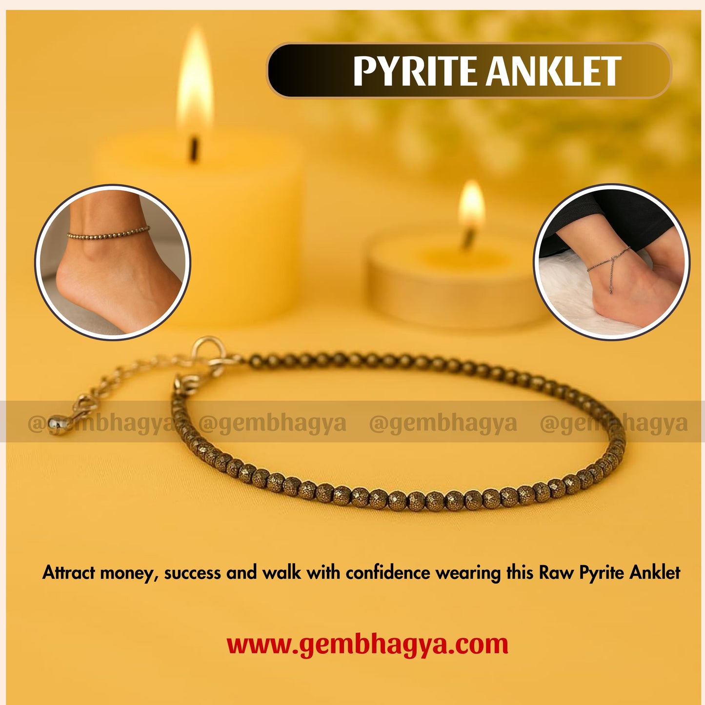 Pyrite Anklet For Women/Ladies
