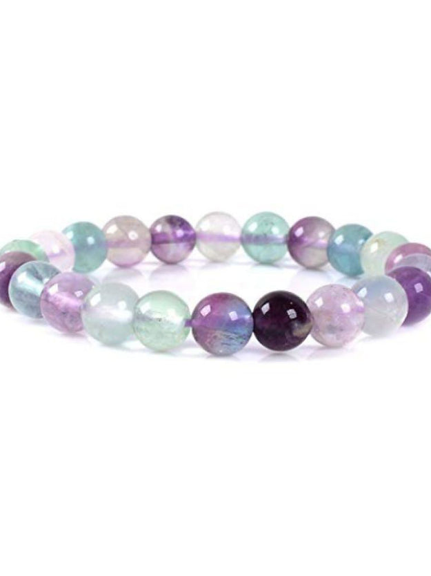 Natural Multi - Flourite Bracelet (8mm) || Gem Bhagya