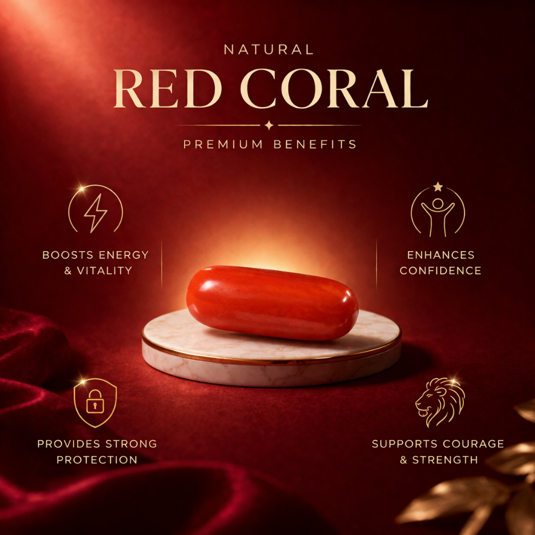 NATURAL RED CORAL(MOONGA) - 6.25 RATTI