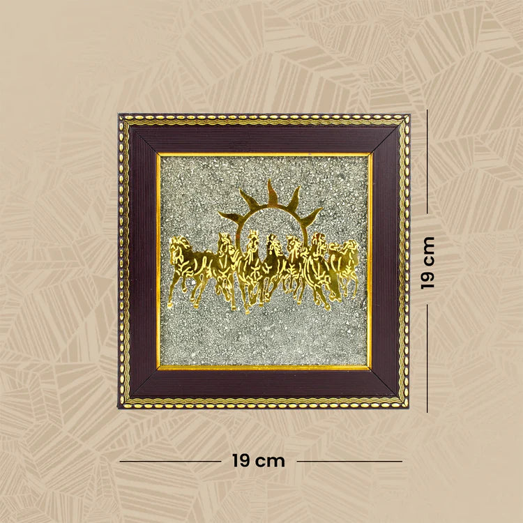 Pyrite Seven Horses Frame || Gem bhagya