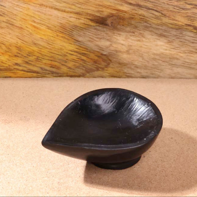Natural Black Laborite Stone Diya