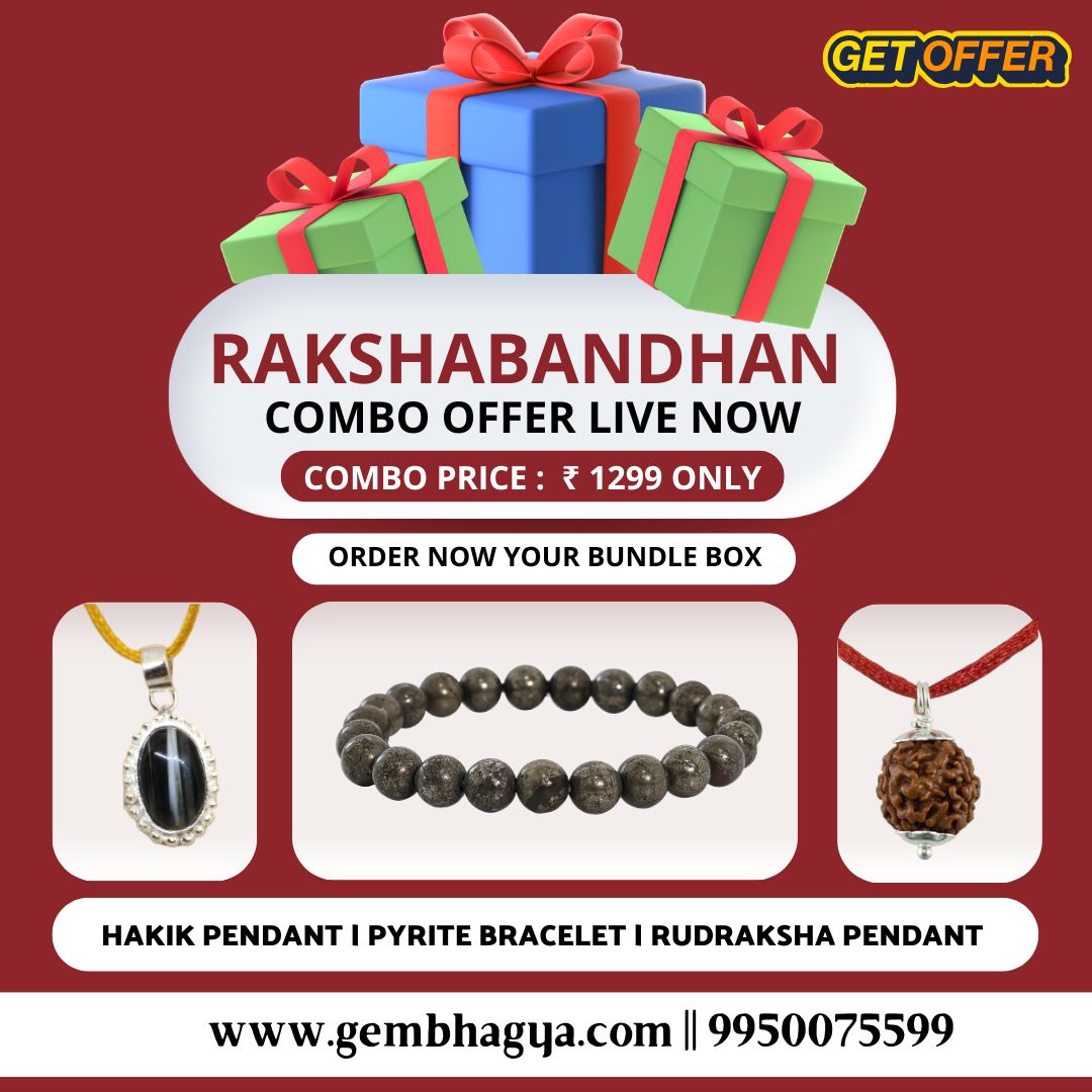 SET OF 3 COMBO (HAKIK PENDANT || PYRITE BRACELET || RUDRAKSHA PENDANT )