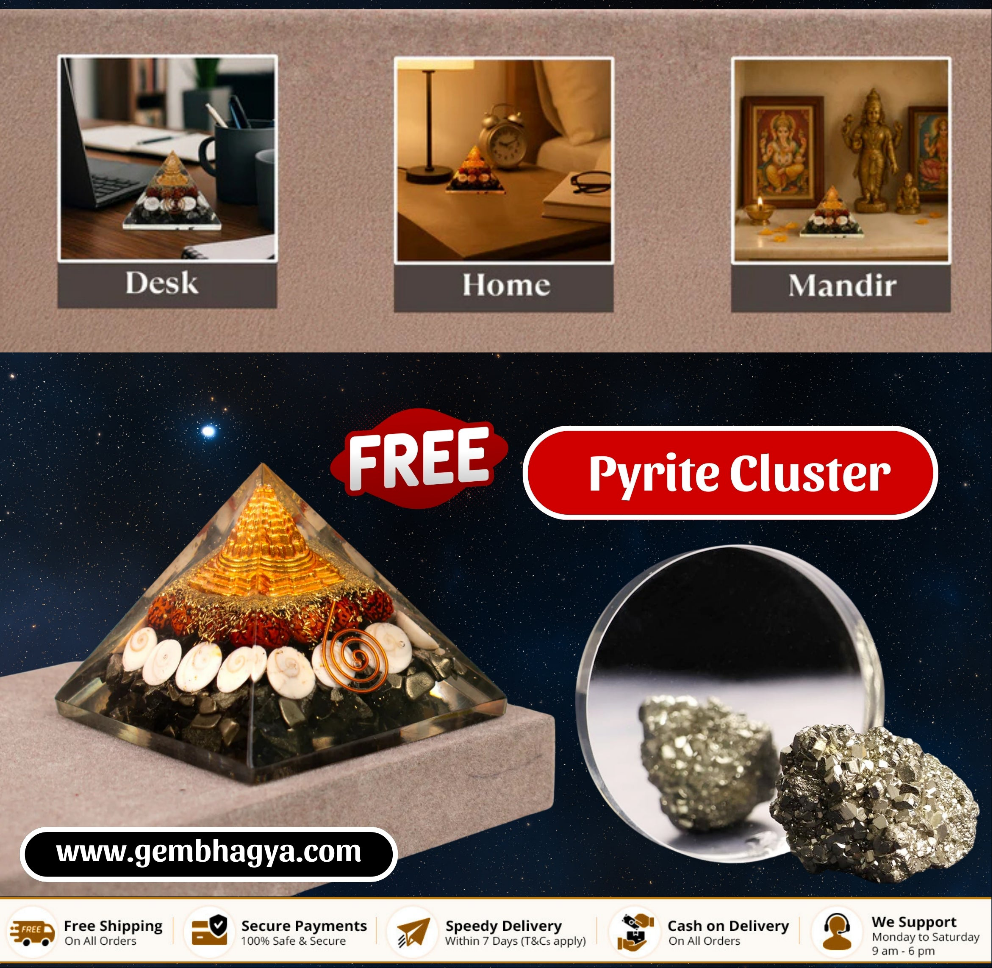 Pyrite Dhan Laxmi Pyramid - Energized & Lab Certified