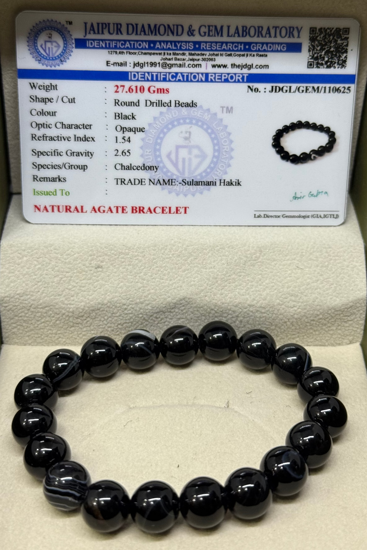 Sulemani Hakik Bracelet - Energized & Certified || 10 MM
