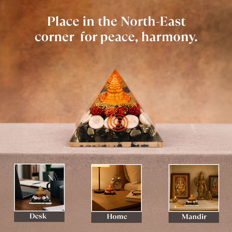 Pyrite Dhan Laxmi Pyramid - Energized & Lab Certified