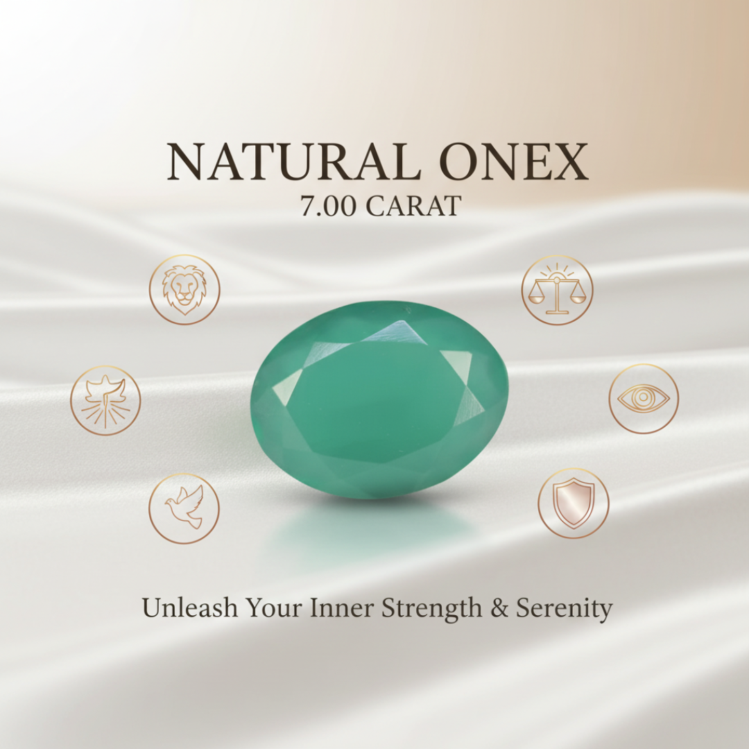 Lab Certified Natural Black Onyx Gemstone 7.00 CARAT for Protection & Strength