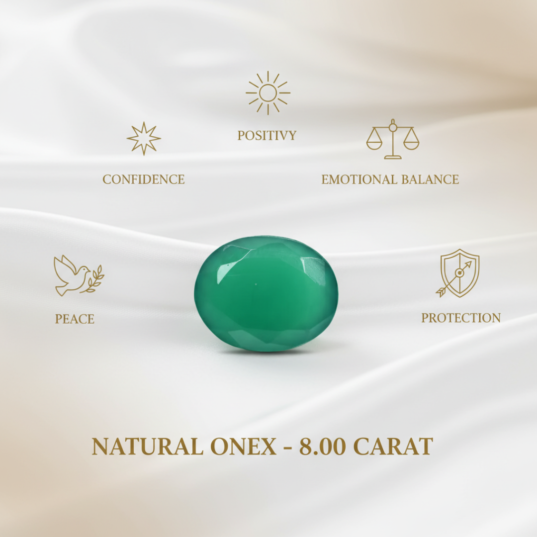Lab Certified Natural Black Onyx Gemstone 8.00 CARAT for Protection & Strength