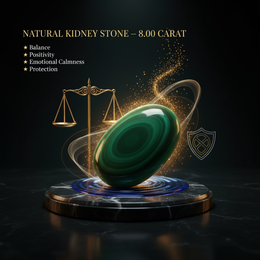 Lab Certified Natural Kidney Gemsttone 8.00 CARAT for Healing & Wellness