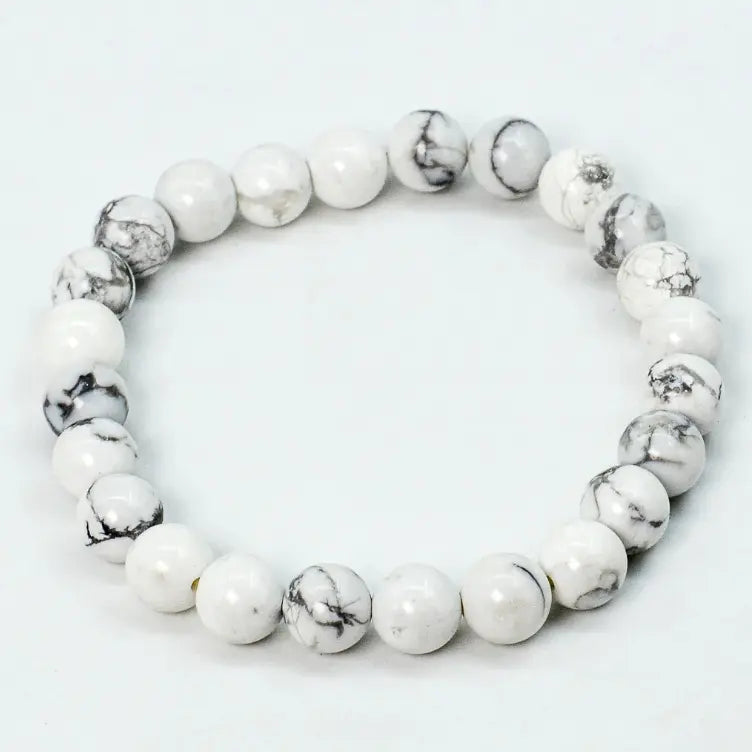 Howlite Bracelet (8mm) for Men and Women || Gem Bhagya