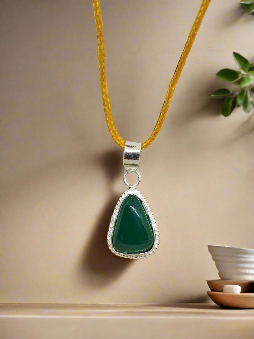 GREEN HAKIK WITH PENDANT