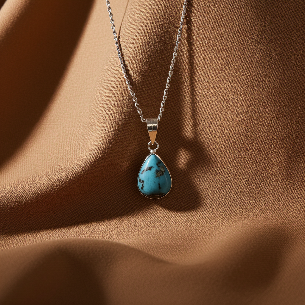 NATURAL FIROZA PENDANT - Energized & Certified ( 10.40 Carate )