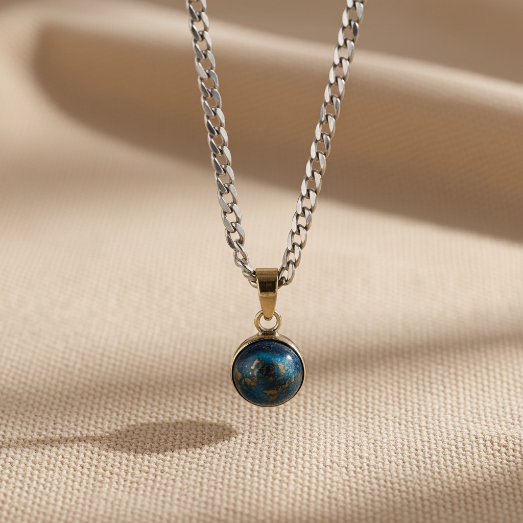 NATURAL FIROZA PENDANT - Energized & Certified ( 8.80 Carate )