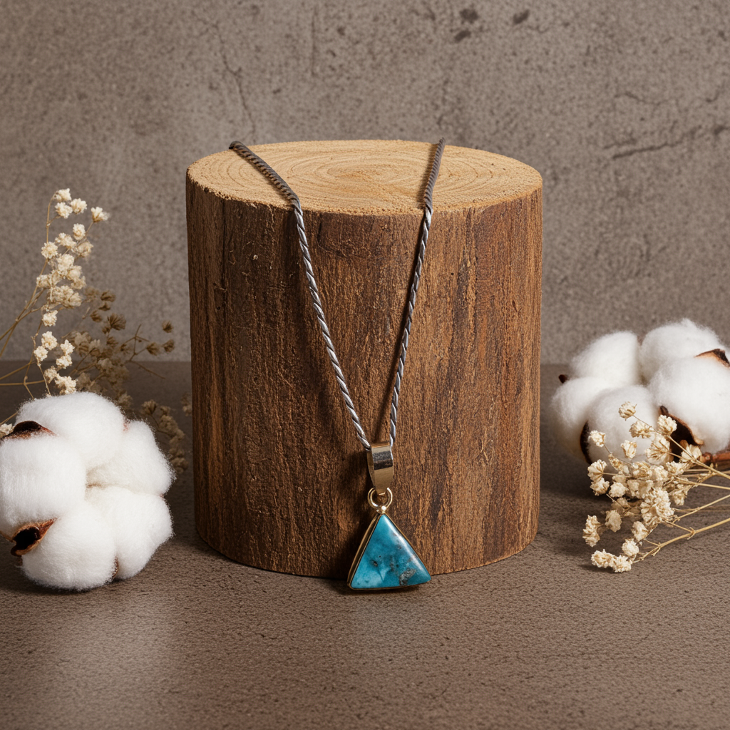 NATURAL FIROZA PENDANT - Energized & Certified ( 5.00 Carate )