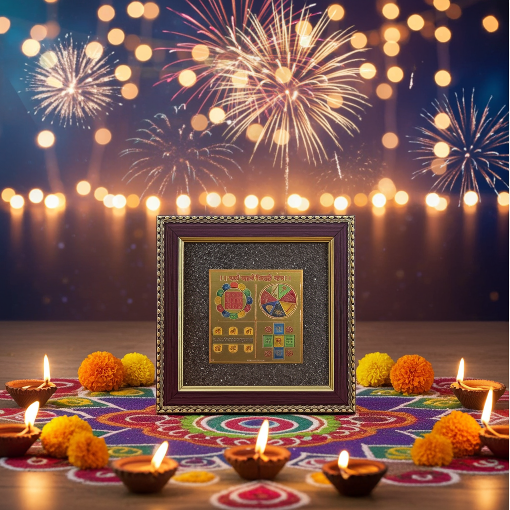 Sarva Karya Siddhi Yantra Pyrite Frame