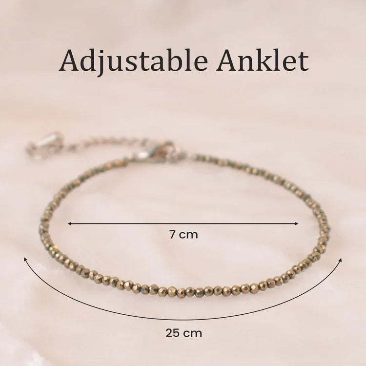 Pyrite Couple Combo - Raw Pyrite Bracelet with Raw Pyrite Anklet