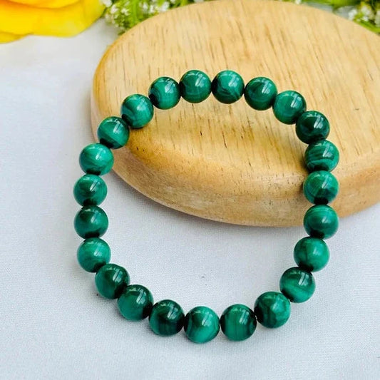 Natural Malachite Bracelet (8mm) || Gem Bhagya