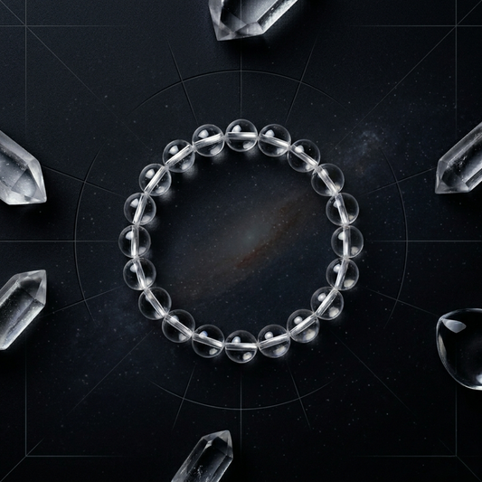 Natural Clear Quartz Bracelet (8mm) for Energy Healing & Positivity