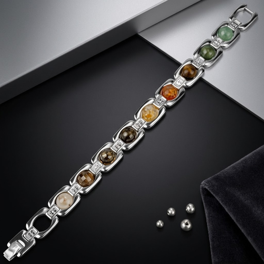 Dhan Yog German Silver Bracelet for Wealth & Prosperity