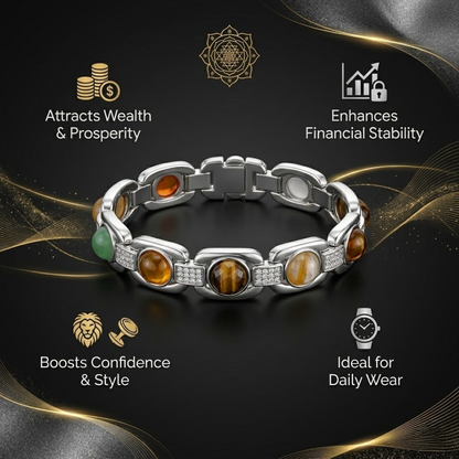 Dhan Yog German Silver Bracelet for Wealth & Prosperity