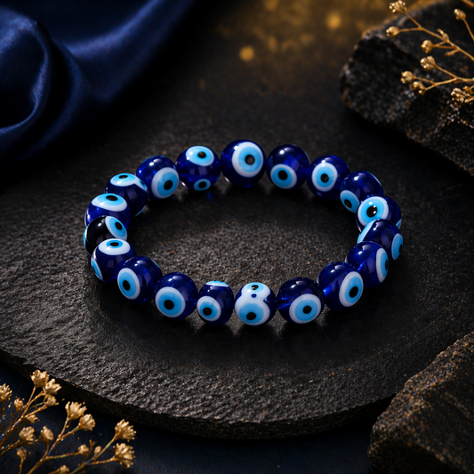 Evil Eye Bracelet (8mm) for Protection from Nazar & Negative Energy