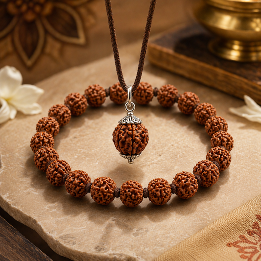 5 Mukhi Rudraksha Combo Pack for Peace, Protection & Spiritual Growth
