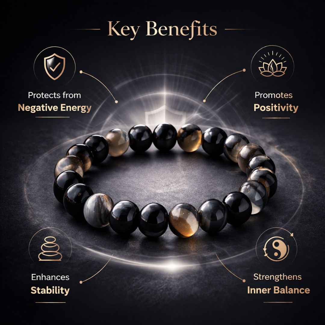 Natural Sulemani Hakik Bracelet (10mm) for Protection & Positivity