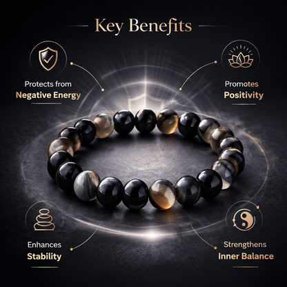 Natural Sulemani Hakik Bracelet (10mm) for Protection & Positivity