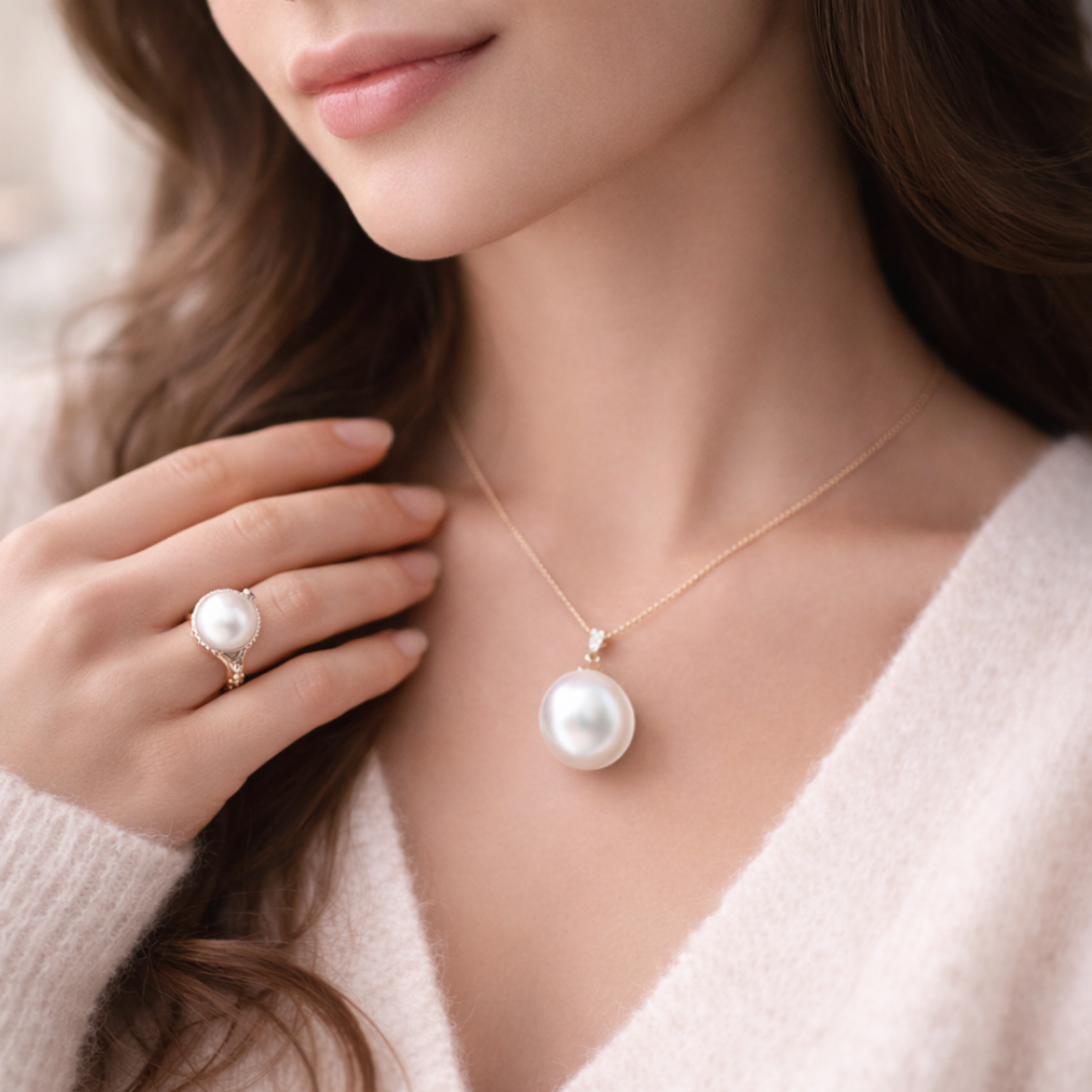 Natural South Sea Pearl (Moti) 8.25 Carat | Lab Certified Pearl Gemstone for Moon & Emotional Balance