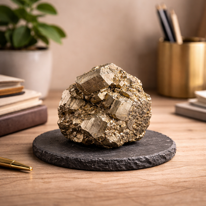 Natural Raw Pyrite Stone for Wealth & Prosperity