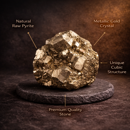 Natural Raw Pyrite Stone for Wealth & Prosperity
