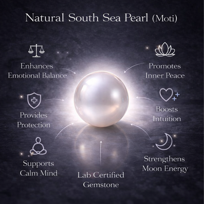 Natural South Sea Pearl (Moti) 15.50 Carat | Lab Certified Pearl Gemstone for Moon & Emotional Balance