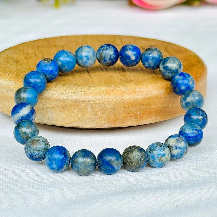 Natural Lapis Lazuli ( 8 mm ) || Gem Bhagya