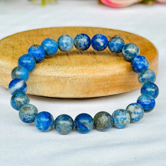 Natural Lapis Lazuli ( 8 mm ) || Gem Bhagya