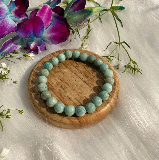 Natural Amazonite Bracelet (8 mm) || Gem Bhagya