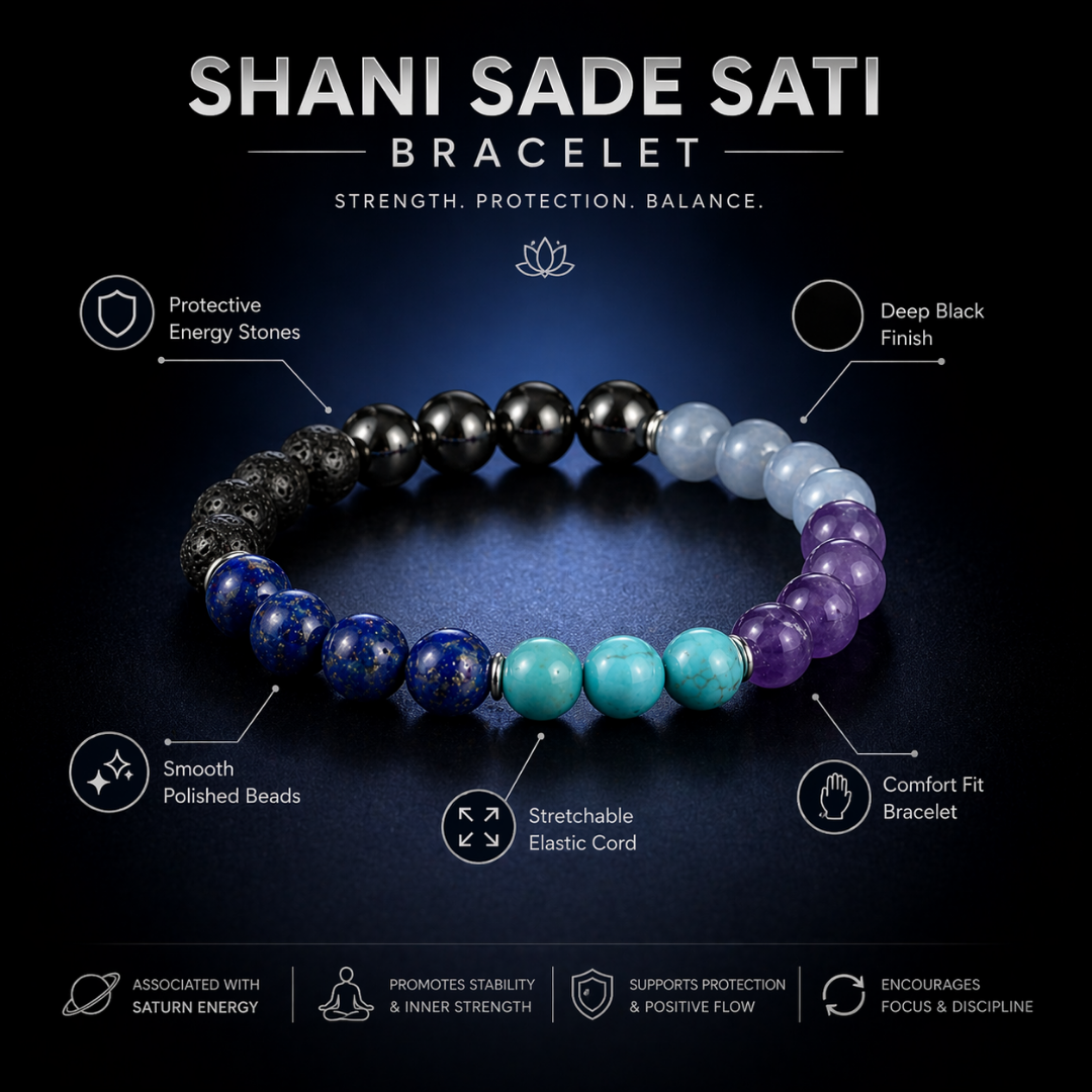 Shani Sade Sati Bracelet for Saturn Protection & Stability