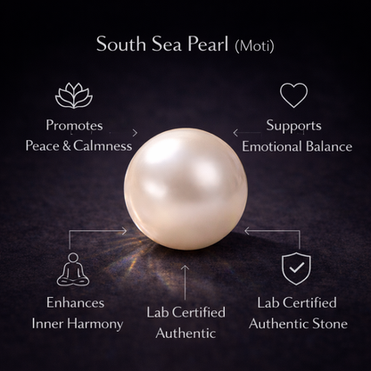 Lab Certified Natural South Sea Pearl (Moti) 10.76 CARAT for Peace & Emotional Balance