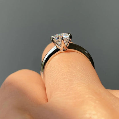 2 CARATE MOISANNITE ADJUSTABLE SILVER RING || LAB CERTIFIED