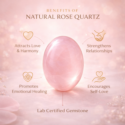 Natural Rose Quartz 20.50 Carat | Lab Certified Love & Healing Gemstone for Relationships
