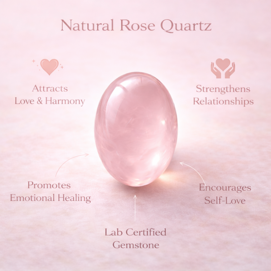 Natural Rose Quartz 15.20 Carat | Lab Certified Love & Healing Gemstone for Relationships