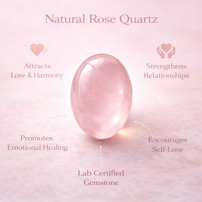 Natural Rose Quartz 15.20 Carat | Lab Certified Love & Healing Gemstone for Relationships
