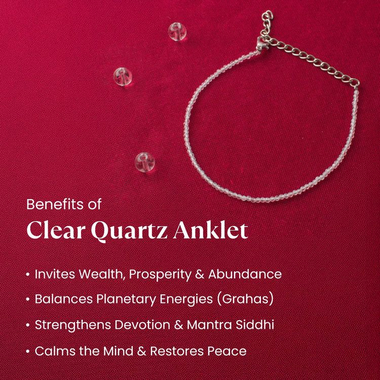 Clear Quartz Anklet For Women/Ladies