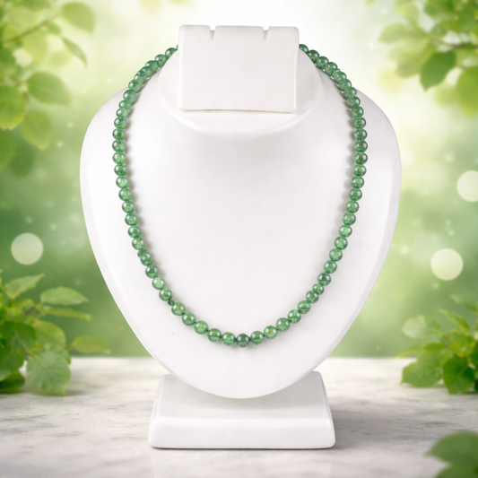 Natural Green Aventurine Mala 8mm for Luck & Prosperity