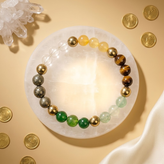 Dhan Yog Money Attraction Bracelet for Wealth & Prosperity with Selenite Plate