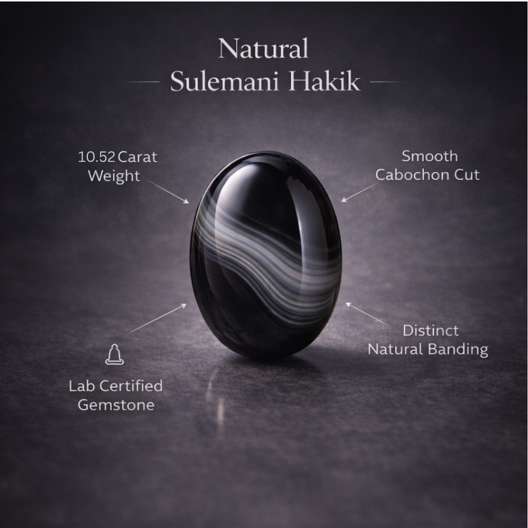 Natural Sulemani Hakik 10.52 Carat | Lab Certified