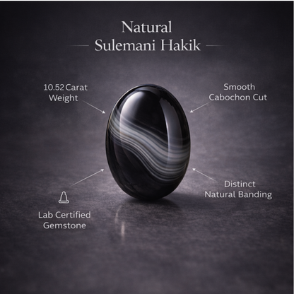 Natural Sulemani Hakik 10.52 Carat | Lab Certified